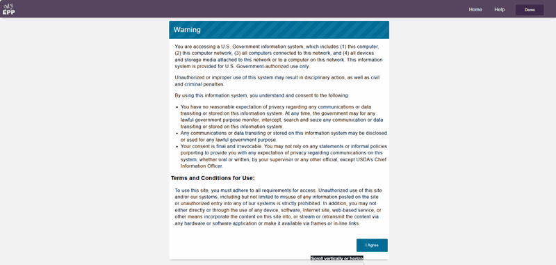 The Warning Banner Page